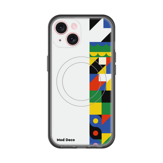 スリムプロテクションプレミアムケース with MagSafe［ Mod Deco - オリジナル - 幾何学模様/B ］