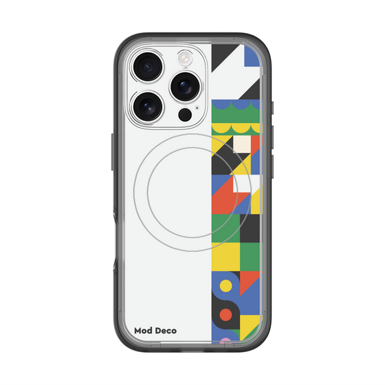 スリムプロテクションプレミアムケース with MagSafe［ Mod Deco - オリジナル - 幾何学模様/B ］
