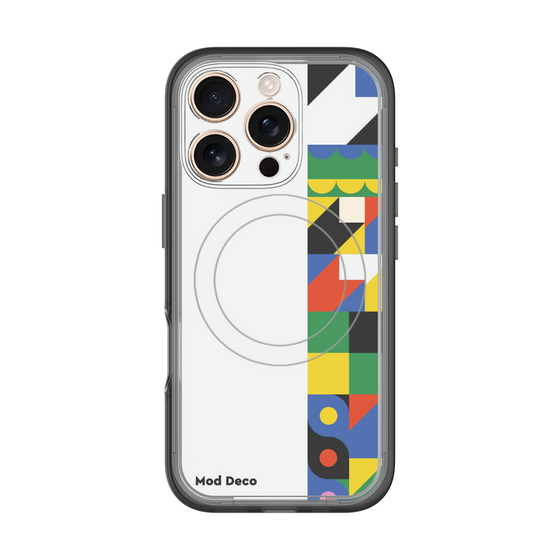 スリムプロテクションプレミアムケース with MagSafe［ Mod Deco - オリジナル - 幾何学模様/B ］
