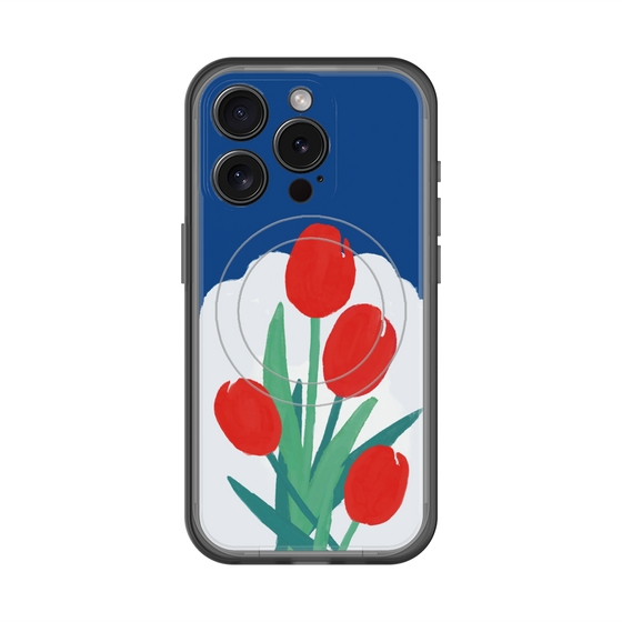 スリムプロテクションプレミアムケース with MagSafe［ Mod Deco - オリジナル - フラワー/A ］