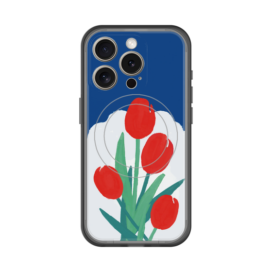 スリムプロテクションプレミアムケース with MagSafe［ Mod Deco - オリジナル - フラワー/A ］