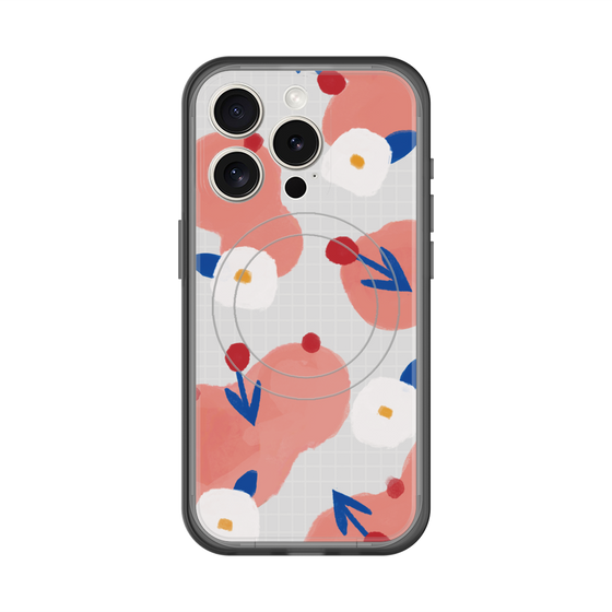 スリムプロテクションプレミアムケース with MagSafe［ Mod Deco - オリジナル - フラワー/C ］