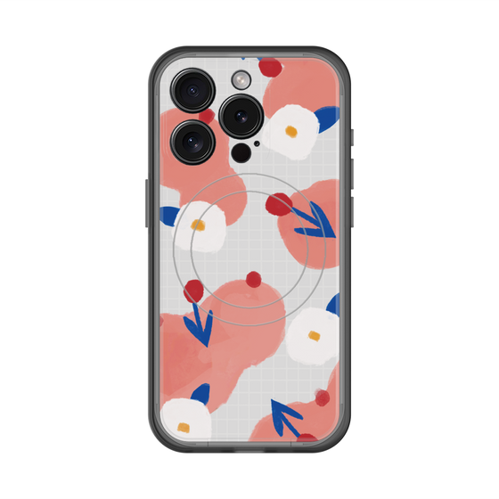 スリムプロテクションプレミアムケース with MagSafe［ Mod Deco - オリジナル - フラワー/C ］