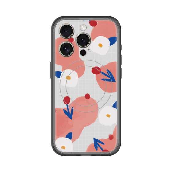 スリムプロテクションプレミアムケース with MagSafe［ Mod Deco - オリジナル - フラワー/C ］