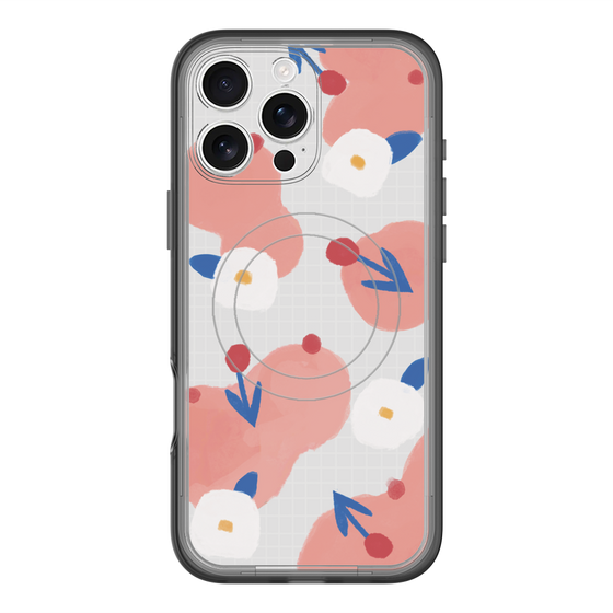 スリムプロテクションプレミアムケース with MagSafe［ Mod Deco - オリジナル - フラワー/C ］
