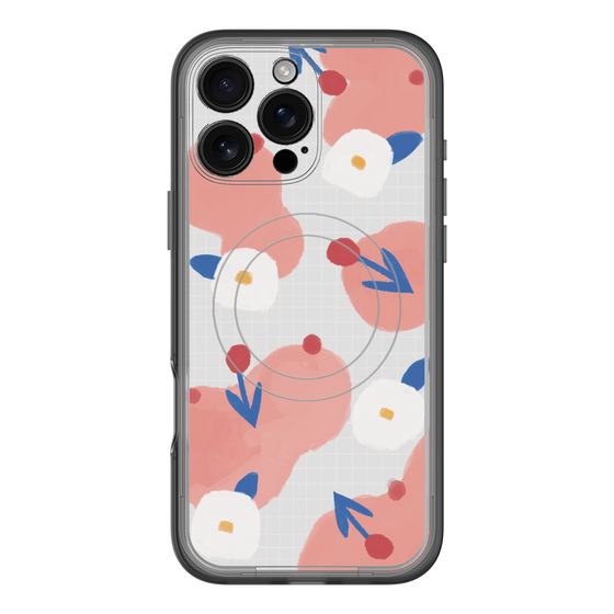 スリムプロテクションプレミアムケース with MagSafe［ Mod Deco - オリジナル - フラワー/C ］