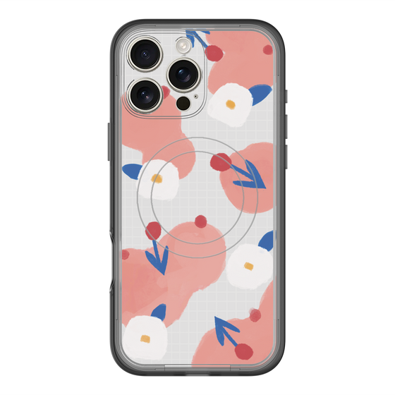 スリムプロテクションプレミアムケース with MagSafe［ Mod Deco - オリジナル - フラワー/C ］