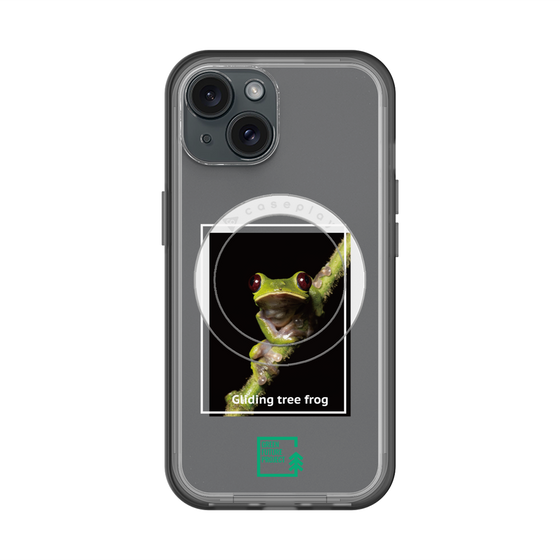 スリムプロテクションプレミアムケース with MagSafe［ Green Future Project - Gliding tree frog ］
