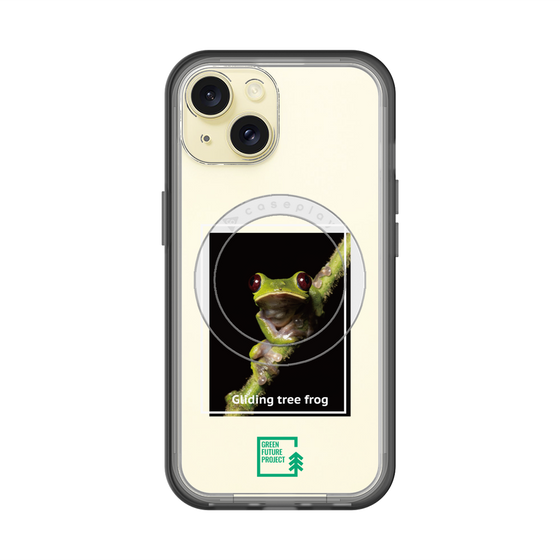 スリムプロテクションプレミアムケース with MagSafe［ Green Future Project - Gliding tree frog ］
