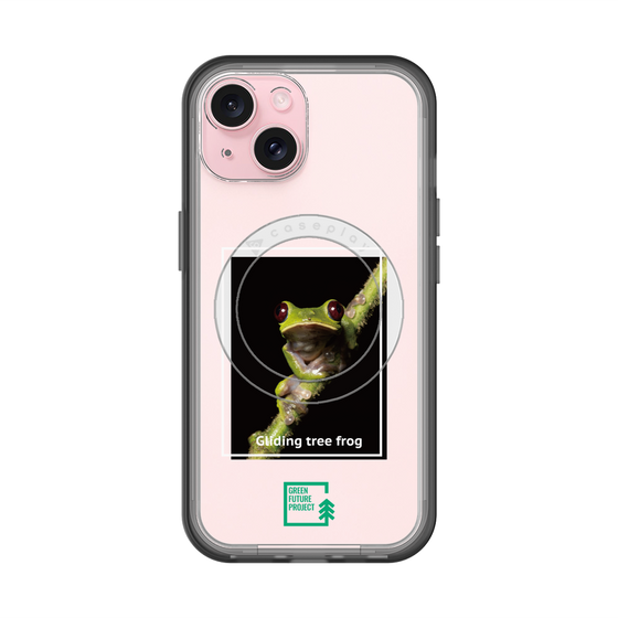スリムプロテクションプレミアムケース with MagSafe［ Green Future Project - Gliding tree frog ］