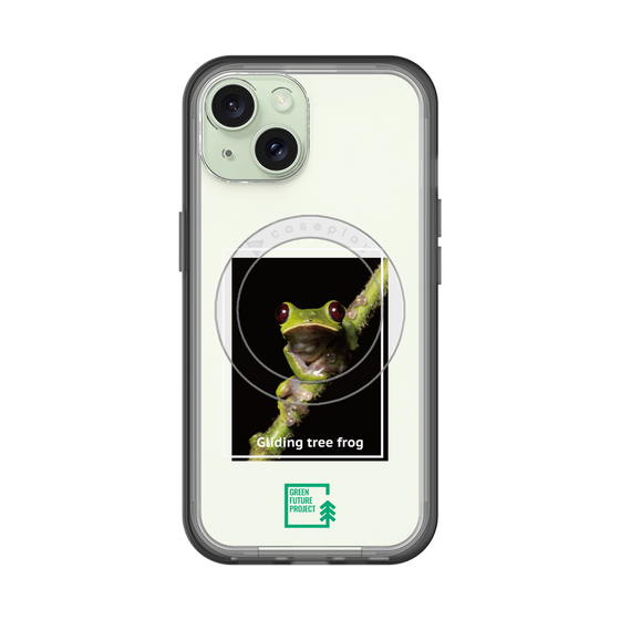 スリムプロテクションプレミアムケース with MagSafe［ Green Future Project - Gliding tree frog ］