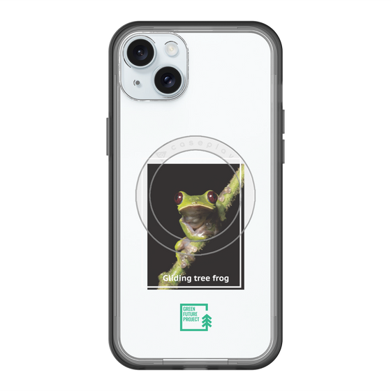 スリムプロテクションプレミアムケース with MagSafe［ Green Future Project - Gliding tree frog ］