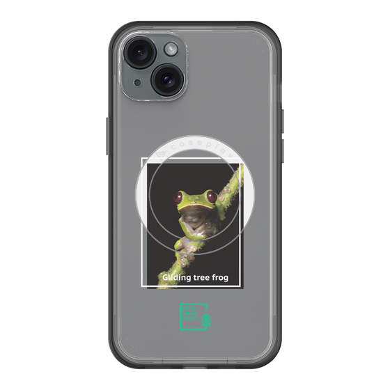 スリムプロテクションプレミアムケース with MagSafe［ Green Future Project - Gliding tree frog ］