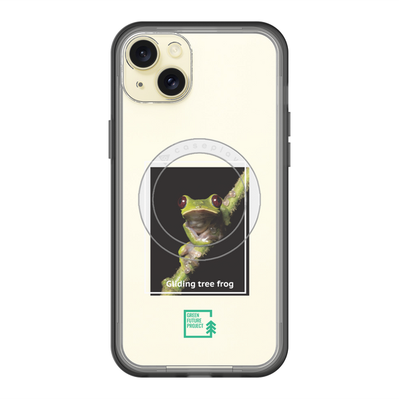 スリムプロテクションプレミアムケース with MagSafe［ Green Future Project - Gliding tree frog ］