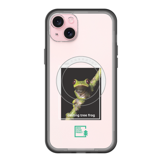 スリムプロテクションプレミアムケース with MagSafe［ Green Future Project - Gliding tree frog ］