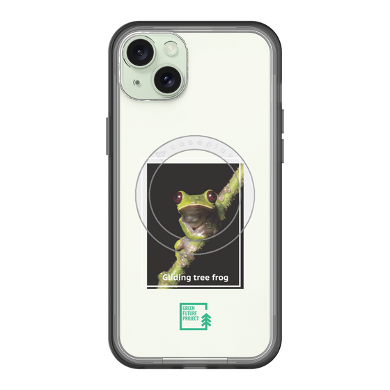 スリムプロテクションプレミアムケース with MagSafe［ Green Future Project - Gliding tree frog ］