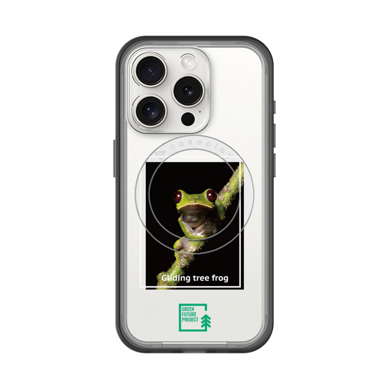 スリムプロテクションプレミアムケース with MagSafe［ Green Future Project - Gliding tree frog ］