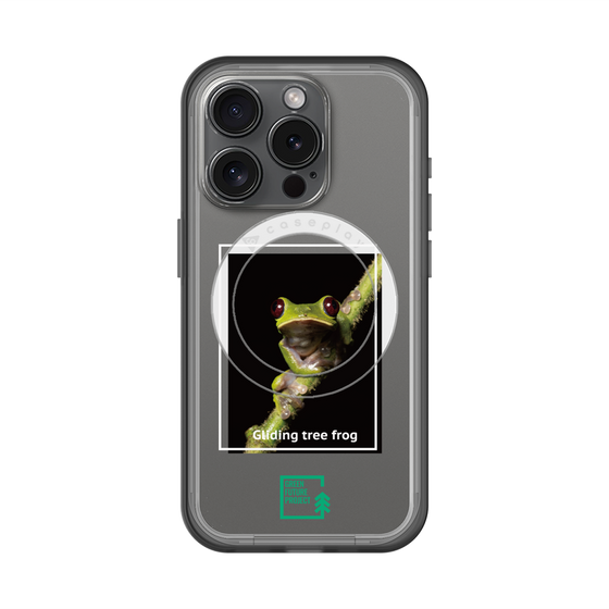 スリムプロテクションプレミアムケース with MagSafe［ Green Future Project - Gliding tree frog ］