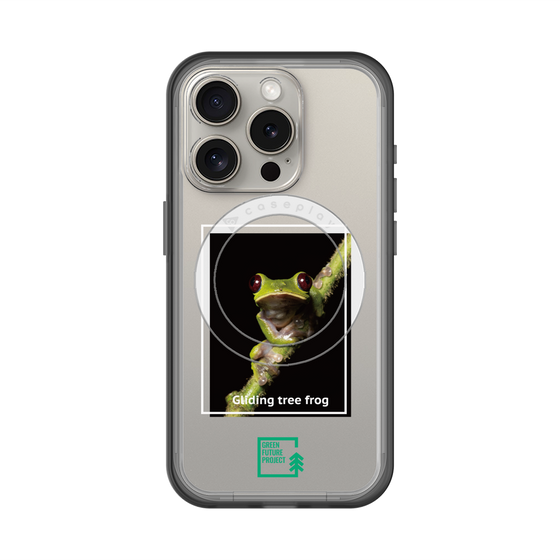 スリムプロテクションプレミアムケース with MagSafe［ Green Future Project - Gliding tree frog ］