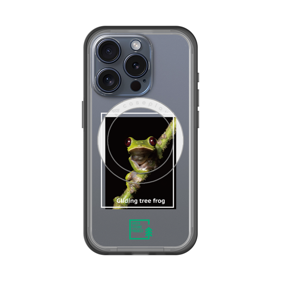 スリムプロテクションプレミアムケース with MagSafe［ Green Future Project - Gliding tree frog ］