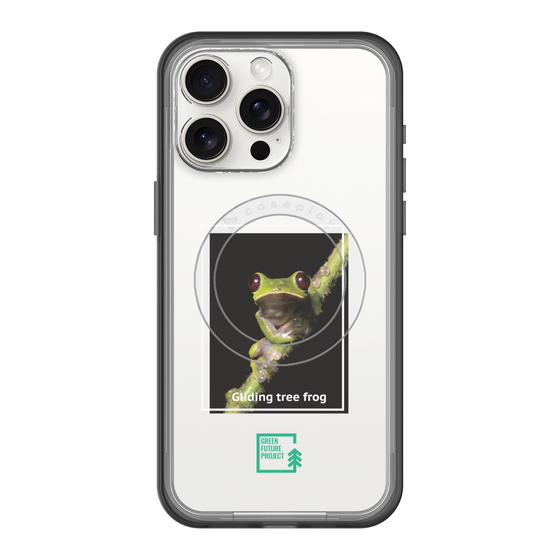 スリムプロテクションプレミアムケース with MagSafe［ Green Future Project - Gliding tree frog ］