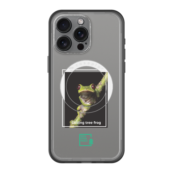 スリムプロテクションプレミアムケース with MagSafe［ Green Future Project - Gliding tree frog ］
