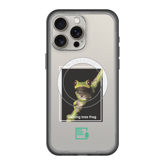 スリムプロテクションプレミアムケース with MagSafe［ Green Future Project - Gliding tree frog ］