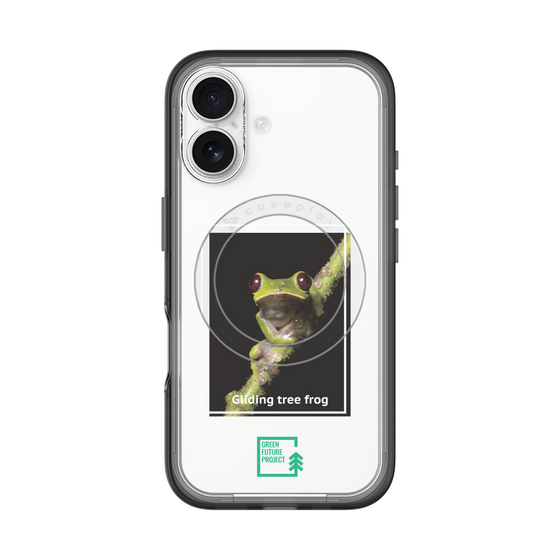 スリムプロテクションプレミアムケース with MagSafe［ Green Future Project - Gliding tree frog ］