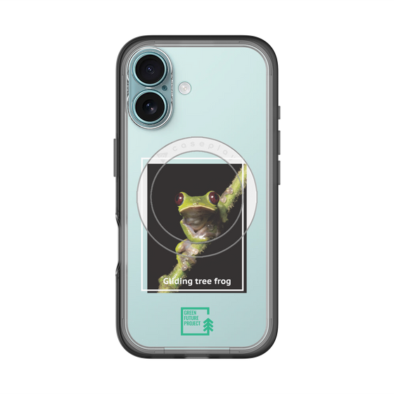 スリムプロテクションプレミアムケース with MagSafe［ Green Future Project - Gliding tree frog ］
