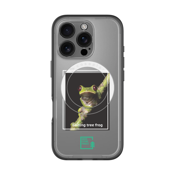 スリムプロテクションプレミアムケース with MagSafe［ Green Future Project - Gliding tree frog ］