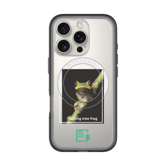 スリムプロテクションプレミアムケース with MagSafe［ Green Future Project - Gliding tree frog ］