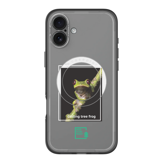 スリムプロテクションプレミアムケース with MagSafe［ Green Future Project - Gliding tree frog ］