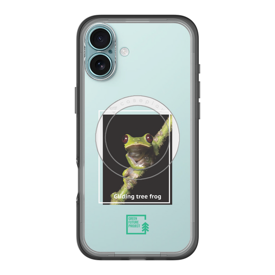 スリムプロテクションプレミアムケース with MagSafe［ Green Future Project - Gliding tree frog ］