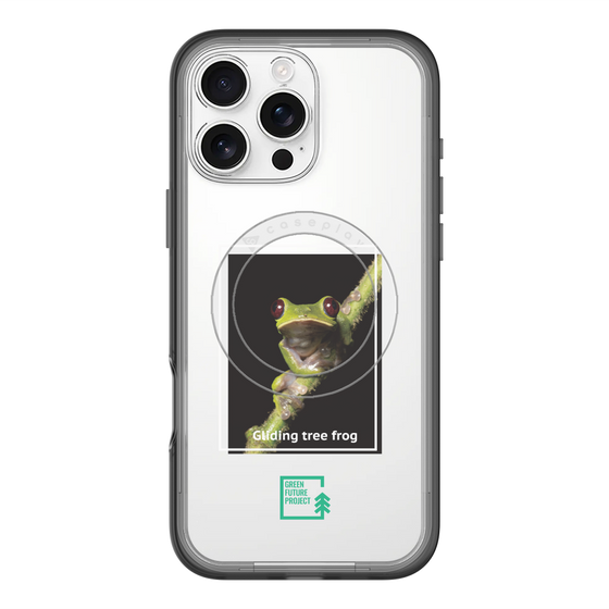 スリムプロテクションプレミアムケース with MagSafe［ Green Future Project - Gliding tree frog ］