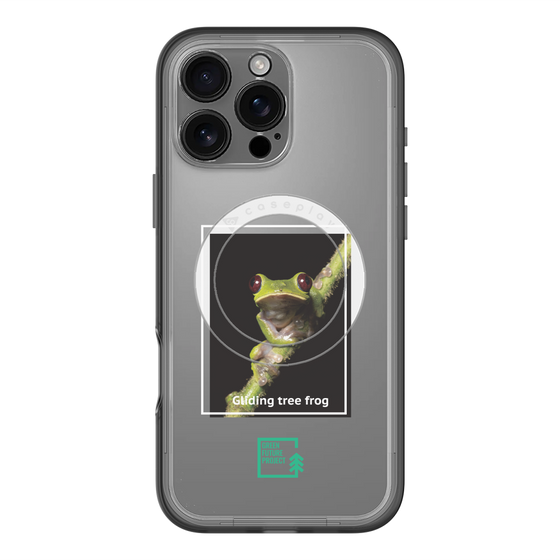 スリムプロテクションプレミアムケース with MagSafe［ Green Future Project - Gliding tree frog ］