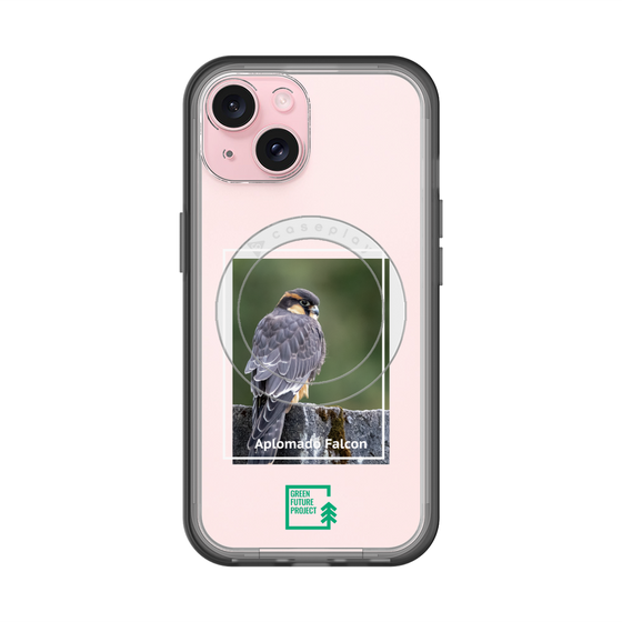 スリムプロテクションプレミアムケース with MagSafe［ Green Future Project - Aplomado Falcon ］