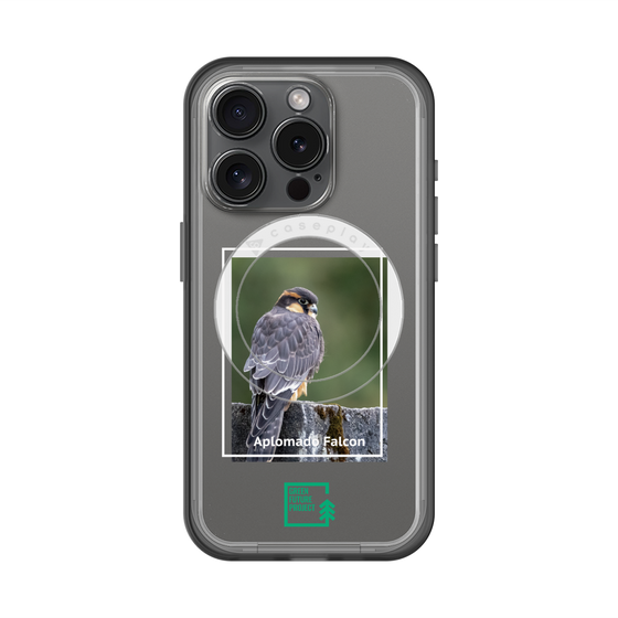 スリムプロテクションプレミアムケース with MagSafe［ Green Future Project - Aplomado Falcon ］