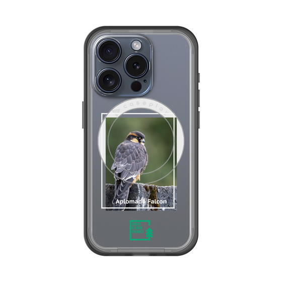 スリムプロテクションプレミアムケース with MagSafe［ Green Future Project - Aplomado Falcon ］