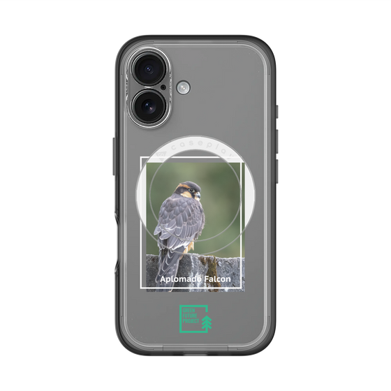 スリムプロテクションプレミアムケース with MagSafe［ Green Future Project - Aplomado Falcon ］