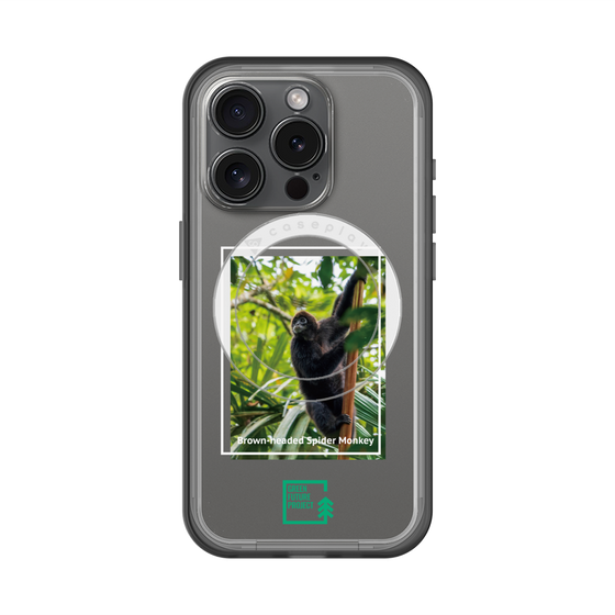 スリムプロテクションプレミアムケース with MagSafe［ Green Future Project - Brown-headed Spider Monkey ］