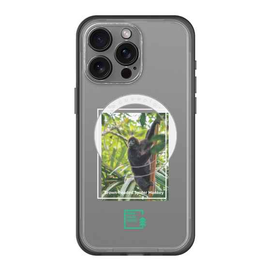 スリムプロテクションプレミアムケース with MagSafe［ Green Future Project - Brown-headed Spider Monkey ］