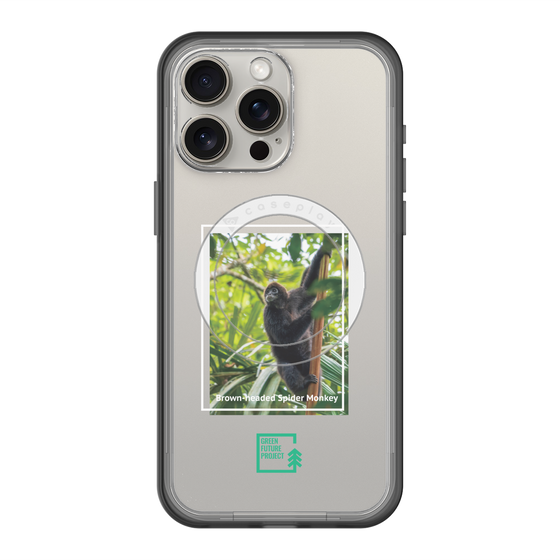 スリムプロテクションプレミアムケース with MagSafe［ Green Future Project - Brown-headed Spider Monkey ］
