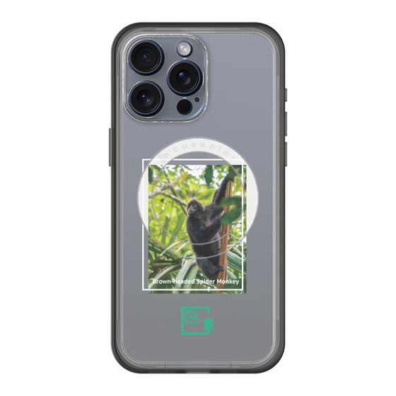 スリムプロテクションプレミアムケース with MagSafe［ Green Future Project - Brown-headed Spider Monkey ］
