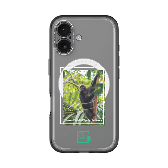 スリムプロテクションプレミアムケース with MagSafe［ Green Future Project - Brown-headed Spider Monkey ］