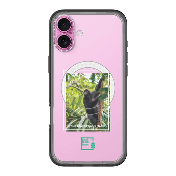 スリムプロテクションプレミアムケース with MagSafe［ Green Future Project - Brown-headed Spider Monkey ］