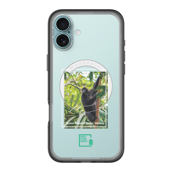 スリムプロテクションプレミアムケース with MagSafe［ Green Future Project - Brown-headed Spider Monkey ］