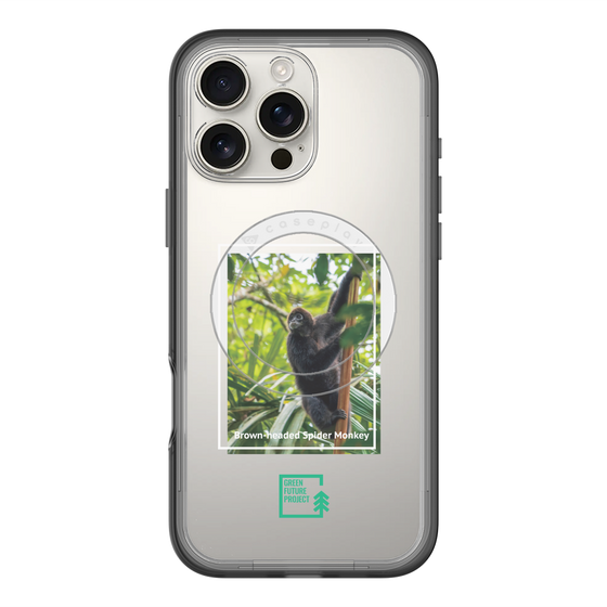 スリムプロテクションプレミアムケース with MagSafe［ Green Future Project - Brown-headed Spider Monkey ］
