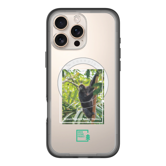 スリムプロテクションプレミアムケース with MagSafe［ Green Future Project - Brown-headed Spider Monkey ］