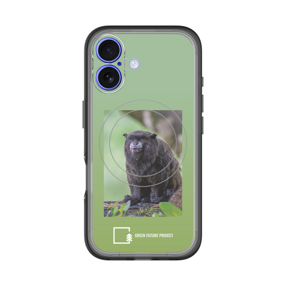 スリムプロテクションプレミアムケース with MagSafe［ Green Future Project - Black-mantled Tamarin ］
