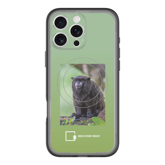 スリムプロテクションプレミアムケース with MagSafe［ Green Future Project - Black-mantled Tamarin ］